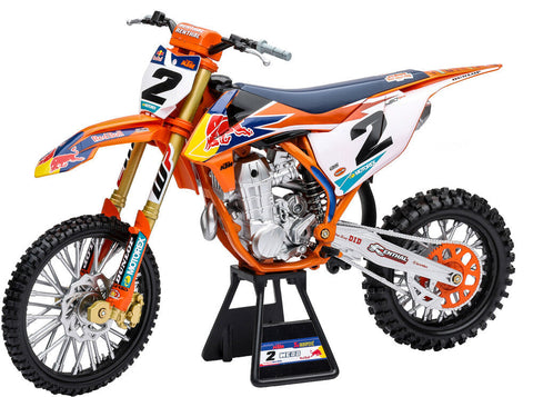 New-Ray 1:6 Scale Red Bull Ktm Cooper Webb #2 With #1 Sticker Plate