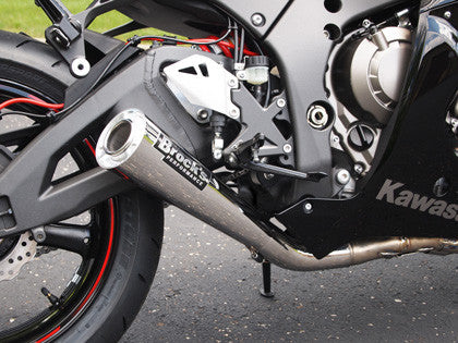 ZX-10R '11-'12 - Brock's Slip-On System Single Short Megaphone