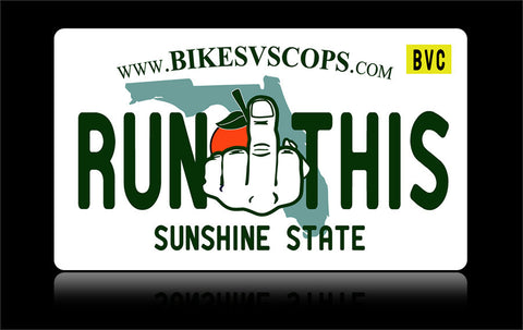 Bikes vs Cops License Plate: Florida