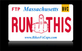 Bikes vs Cops License Plate: Massachusetts - Tacticalmindz.com