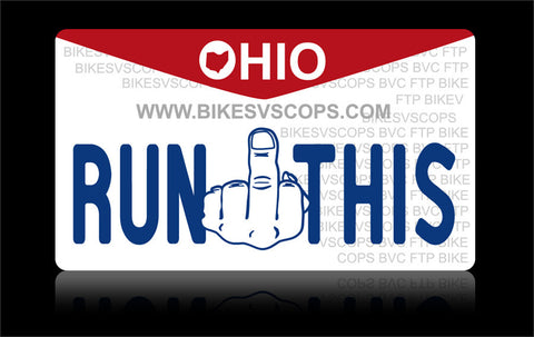 Bikes vs Cops License Plate: Ohio