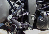 Woodcraft ZX6R '09-12 Rearset Kit w/Brake Pedal Black: Kawasaki - Tacticalmindz.com