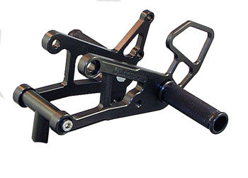 Woodcraft ZX10 '06-10 Rearset Kit Black: Kawasaki