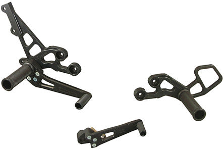 Woodcraft GSXR 600/750 2006-2010 Complete Rearset Kit W/ Shift & Brake Pedals Black: Suzuki