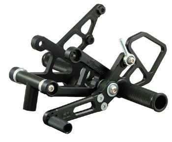 Woodcraft CBR1000RR '08+ Rearsets Black W/Shift Pedal: Honda