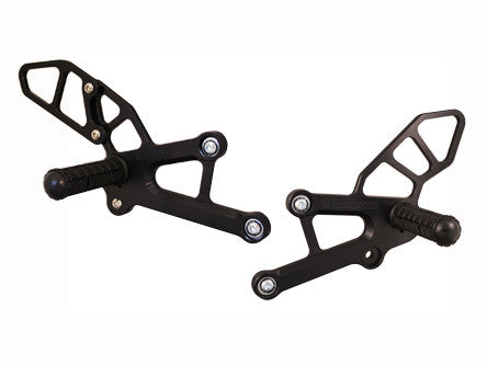 Woodcraft CBR250R Adjustable Standard Rearset Kit - Standard Shift Only: Honda