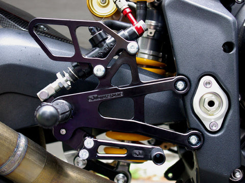 Woodcraft Daytona 675/R 2006-2012 Street Triple GP Shift Complete Rearset Kit W/Shift & Brake Pedals Black: Triumph