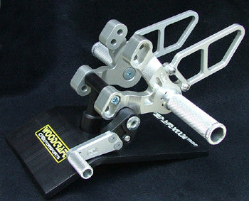 Woodcraft 848/1098/1198 with shift pedal Aluminum Silver clear anodize: Ducati