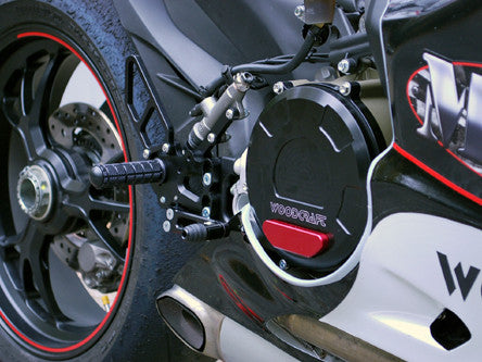 Woodcraft Panigale 899/1199 Std Shift Adjustable Complete Rear Set Kit: Ducati