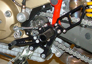 Woodcraft Hypermotard Complete Rearset Assembly 2007-2012: Ducati