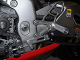 Woodcraft RSV4 08-10 Full Rearsets Clear Anodized: Aprilia