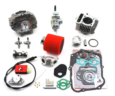 TBparts CRF50 Race Head, 88cc Bore & 20mm Carb Kit – All Models