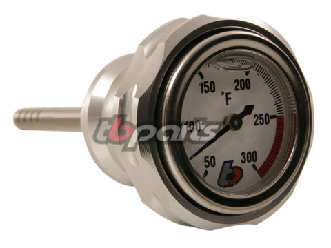 TBparts CRF50 Billet Oil Temp Gauge, Silver