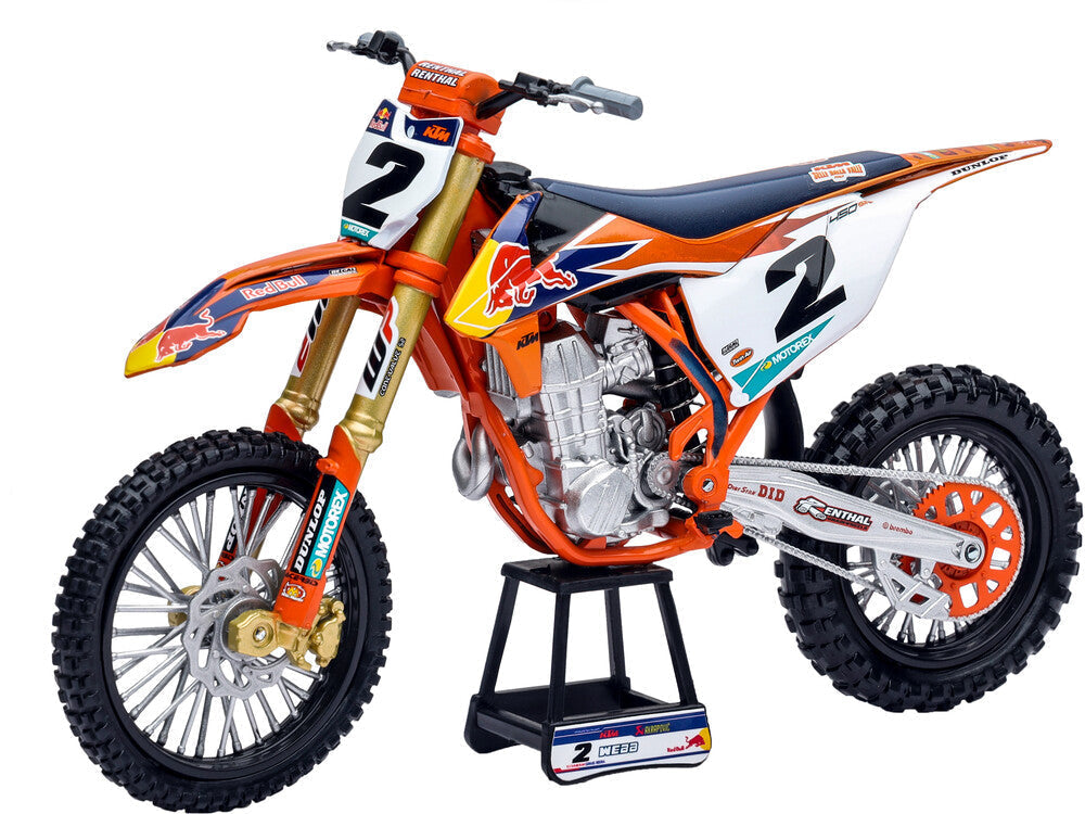 New-Ray 1:10 Scale Red Bull Ktm Cooper Webb #2 With #1 Sticker Plate