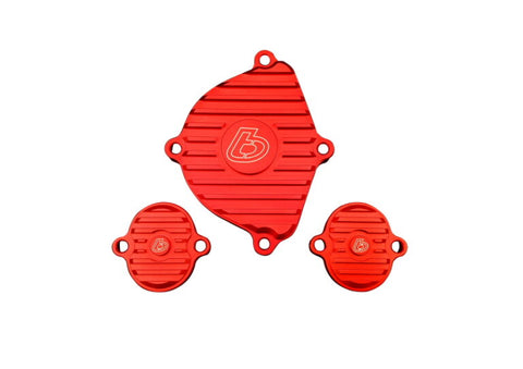 TBparts KLX110 Billet Camshaft and Tappet Cover Set, Red