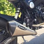 Hindle Honda Grom 14-18 Evo Megaphone System Satin SS w/ Carbon Tip