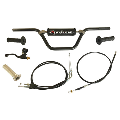 TBparts CRF110 Handlebar Kit, Black – 19 & Up Models