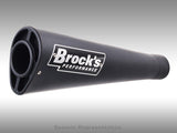 ZX-10R '11-'12 - Brock's Slip-On System Single Alien Head Black - Tacticalmindz.com