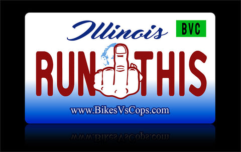 Bikes vs Cops License Plate: Illinois