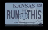 Bikes vs Cops License Plate: Kansas - Tacticalmindz.com