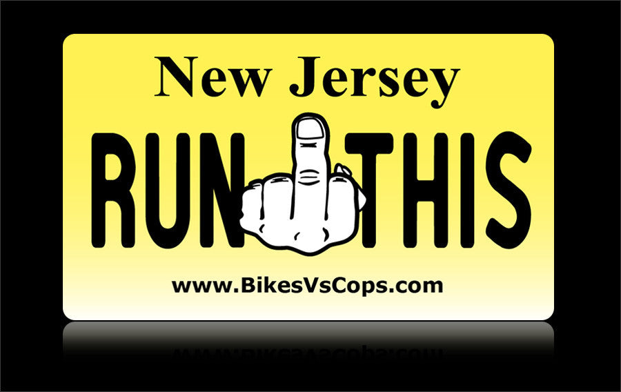 Bikes vs Cops License Plate: New Jersey - Tacticalmindz.com