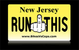 Bikes vs Cops License Plate: New Jersey - Tacticalmindz.com