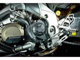 Woodcraft RSV4 APRC 2011+ / Tuono Full RearsetsClear Anodized - GP Shift: Aprilia