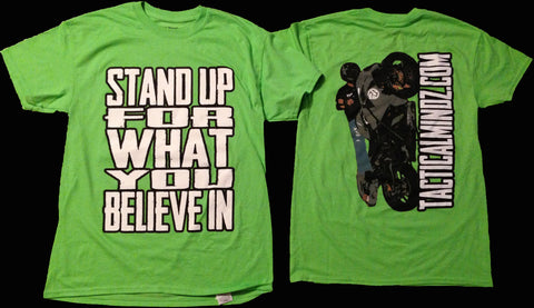 Tactical Mindz Stand Up T-Shirt: Bright Green