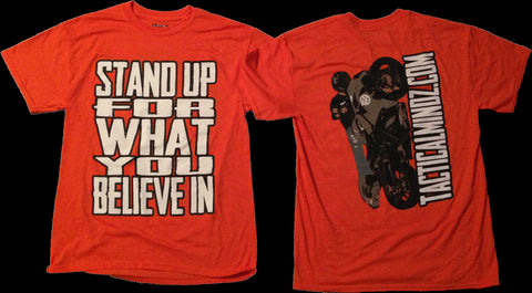 Tactical Mindz Stand Up T-Shirt: Bright Orange