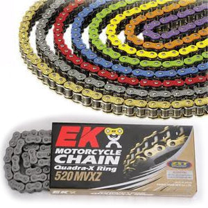 EK Chain MVXZ2-520 Motorcycle Chain – 120 Links, 9000 Lbs Tensile Strength, Blue