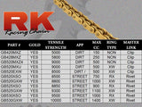 RK Racing GB520MXZ4 Pitch Motorcycle Chain - Tacticalmindz.com