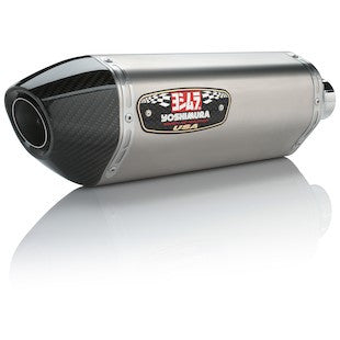 Yoshimura FJR1300A 13-22 R-77 Stainless Slip-On Exhaust, w/ Carbon Fiber Mufflers